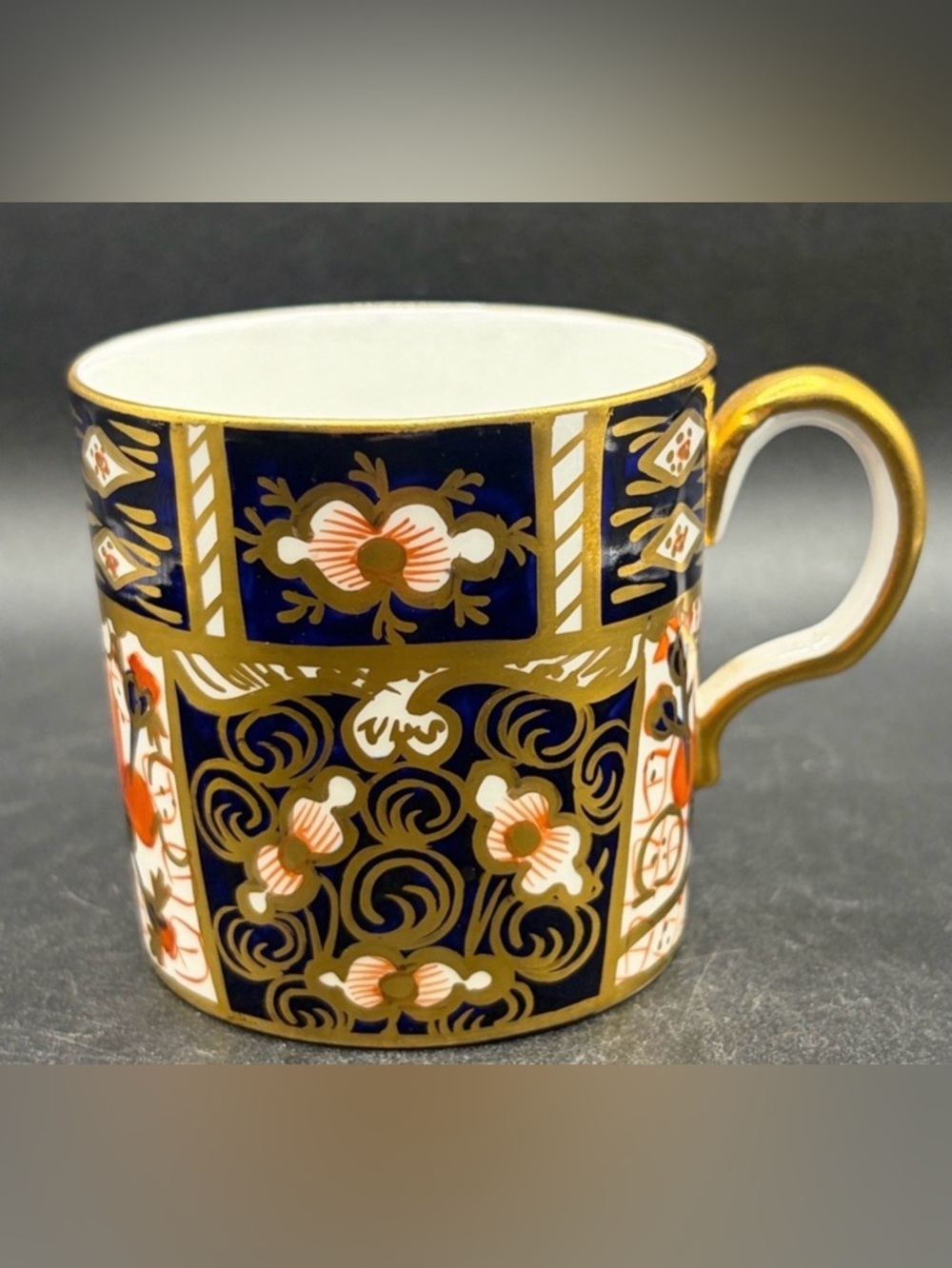 Vintage Royal Crown Derby Imari 2451 Porcelain Hand Painted Demitasse Cup